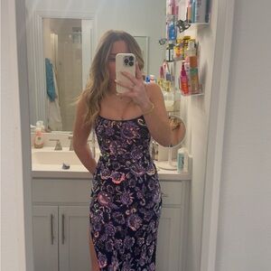 Floral Purple Dress